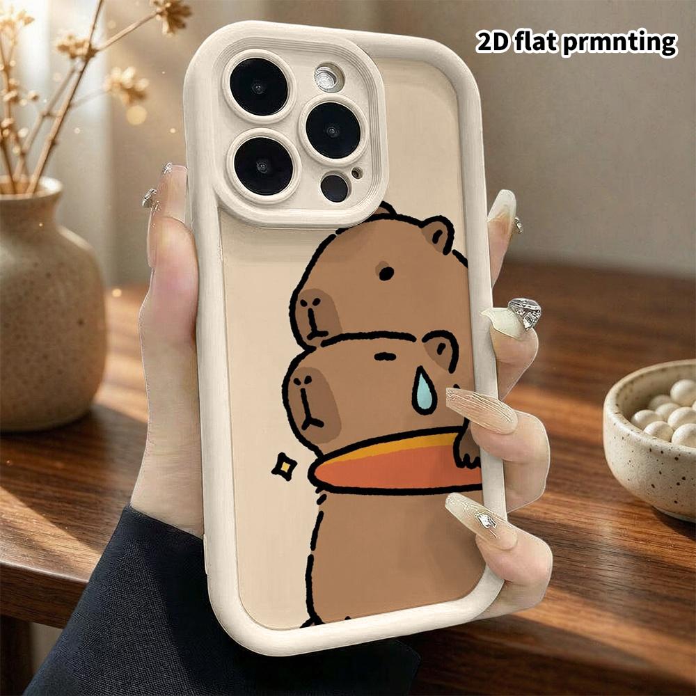 Phone case: 2D flat design suitable for iPhone 18 17 16 15 14 13 Pro tiered protective case, beige background, Christmas and Halloween gift