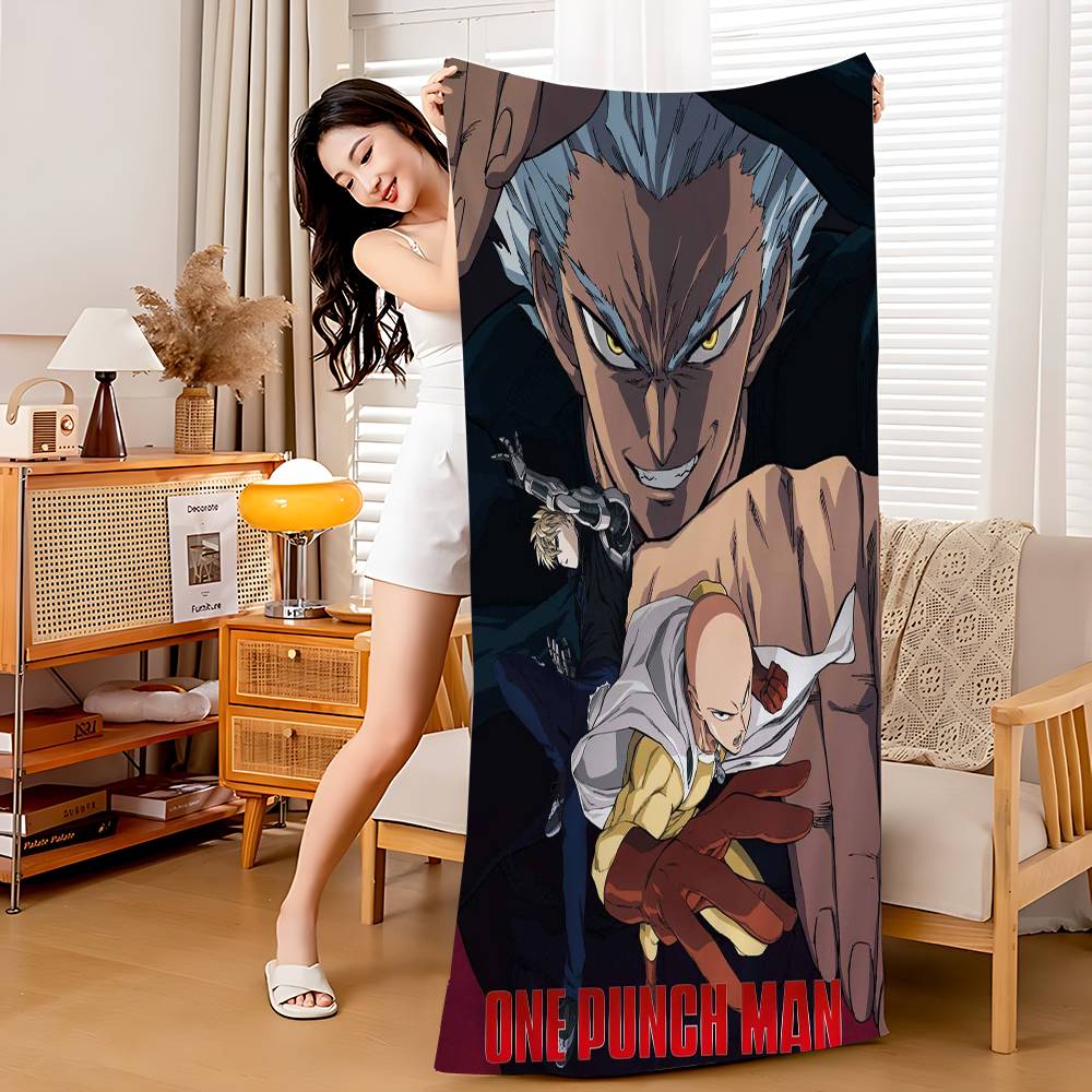Hero Hunter Garou One Punch Microfiber Printed Beach Towel Mountain Climbing Yoga Beach Swimming Running Absorbent Soft Towel
