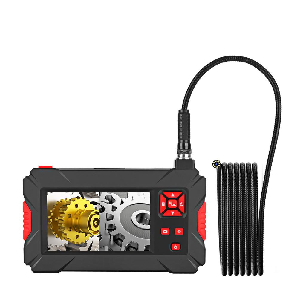 Industrial Endoscope with 8mm Automotive Inspection Camera Waterproof LED Light 4.3 Inch Screen