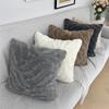 Stripe Solid Color Plush Pillowcase Cushion Cover Bedroon Fashion Decorations