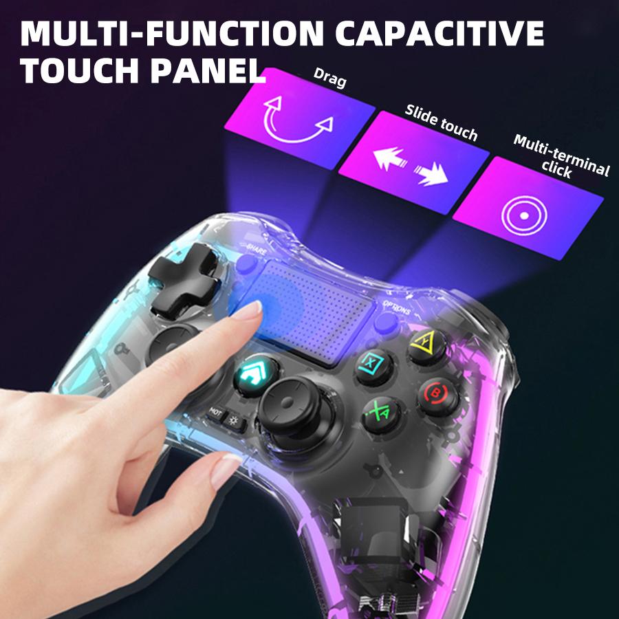 Беспроводной игровой контроллер BT RGB с вибрацией, пульт дистанционного управления, джойстик, геймпад для PS5, PS4/Slim/Pro, ПК, Steam Deck, консольные игровые джойстики