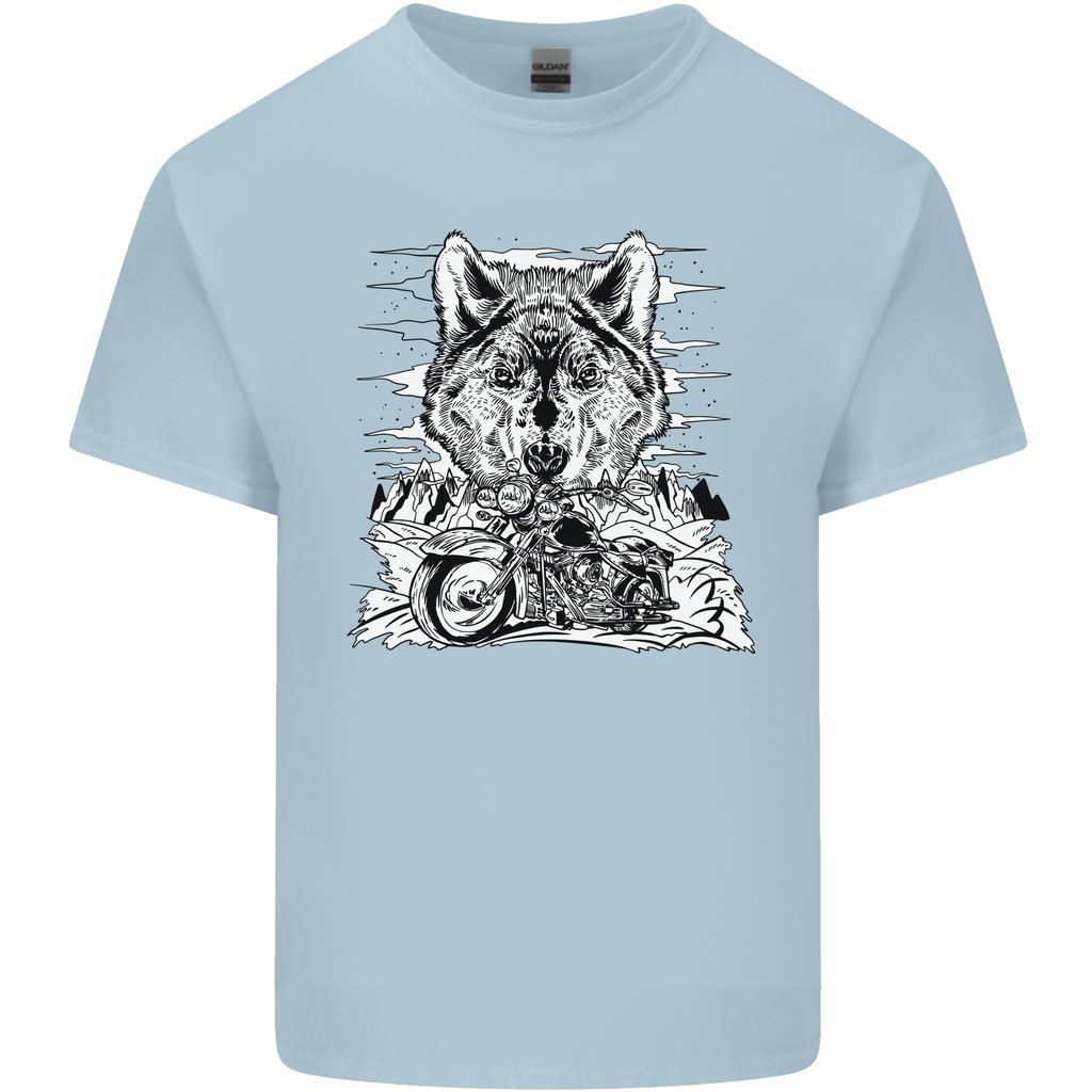 Motorbike Wolf Biker Motorcycle Motorbike Unisexs Light Cotton TShirt