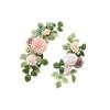 2Pcs/Set Welcome Sign Front Door Peony Backdrop Wall Silk Rustic Wedding Garland Artificial Flowers Arch
