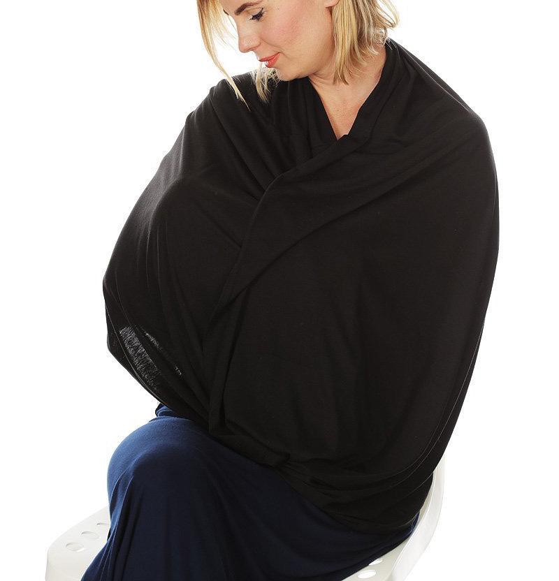 Solid Cotton Seamless Infinity Scarf, Shawl & Nursing Cover