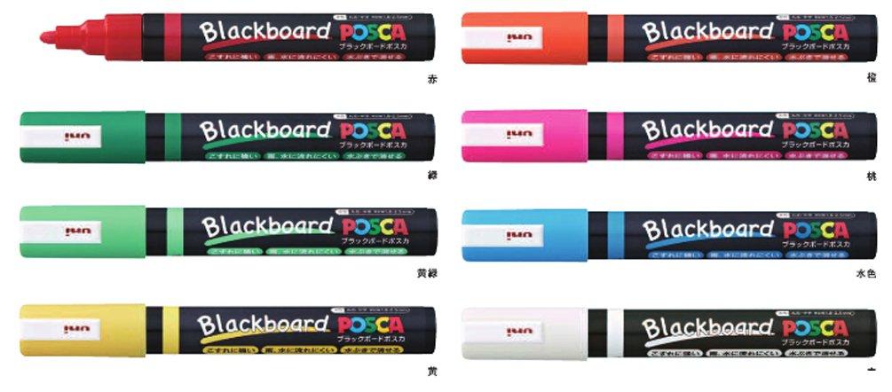 Mitsubishi Pencil Sign Blackboard Medium Pack of 10 Water-Based Pen, Posca, Nib, Peach, PCE2005M1P.13,