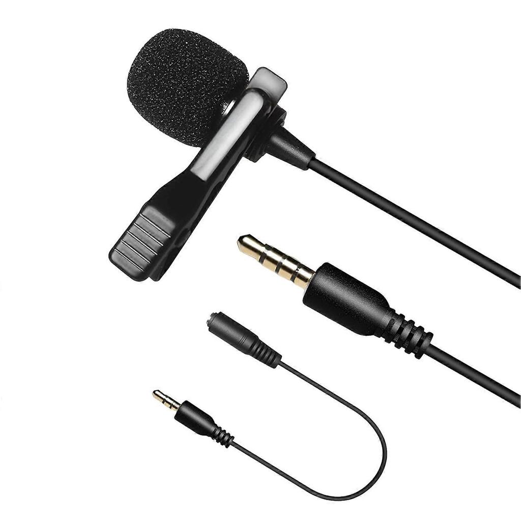 3.5mm 10FT Lavalier Lapel Microphone for DSLR Camera, Camcorders, Audio Recorders PC,Tablet, Smartphone