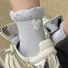 Women's Spring and Summer New Pure Cotton Heel Bow Boneless Tube Socks