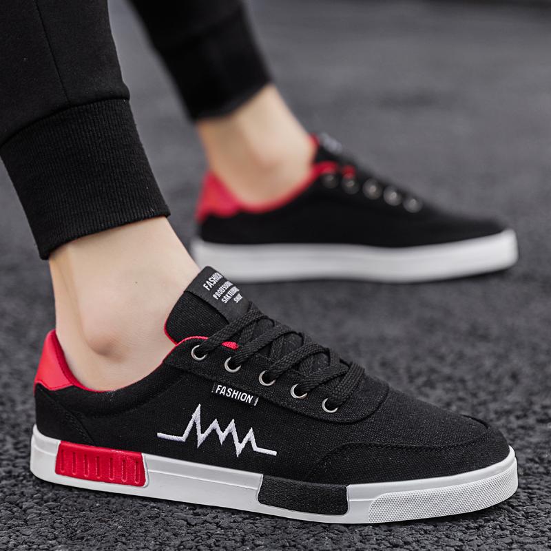 Мужская обувь, модная повседневная обувь на плоской подошве, студенческая дышащая белая парусиновая обувь, кроссовки, повседневная парусиновая обувь, вулканизированная обувь на плоской подошве со шнуровкой