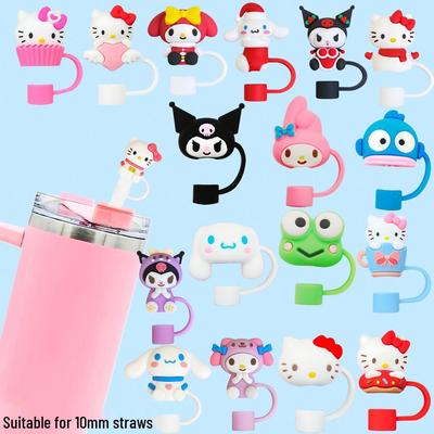 Серия Sanrio 3D многоразовая крышка-соломинка, 10 мм, пищевая крышка для Stanley