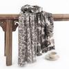 Winter Plant Flower Imitation Cashmere Scarf For Women'S Commuting, Cold Proof And Neck Protection, Fashionable, Elegant And Warm Shawl