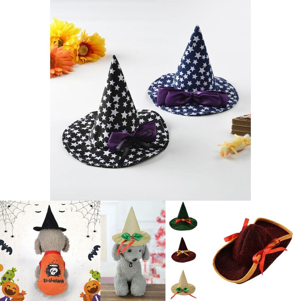 Halloween Hat Witch For Dog Cat Pet Party Fancy Dress Up Costume Accessories