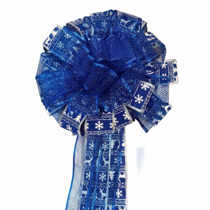 Christmas Velvet Ribbon Bow Ornaments Window Wall Tree Decorations Gift Box