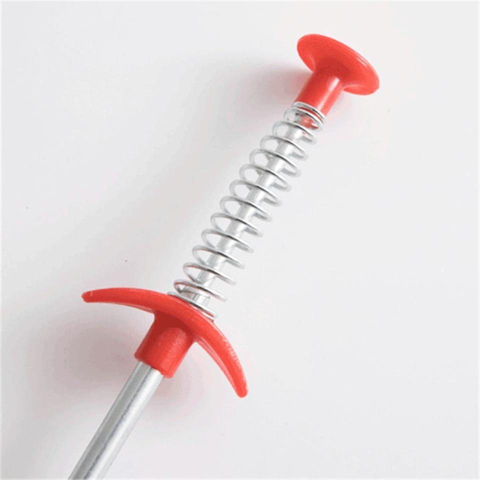 60cm Flexible Drain Spring Pipe Dredging Tool Dredge Unblocker Drain Clog Tool For Kitchen Sink Sewer Cleaning Hook Water Sink Tool