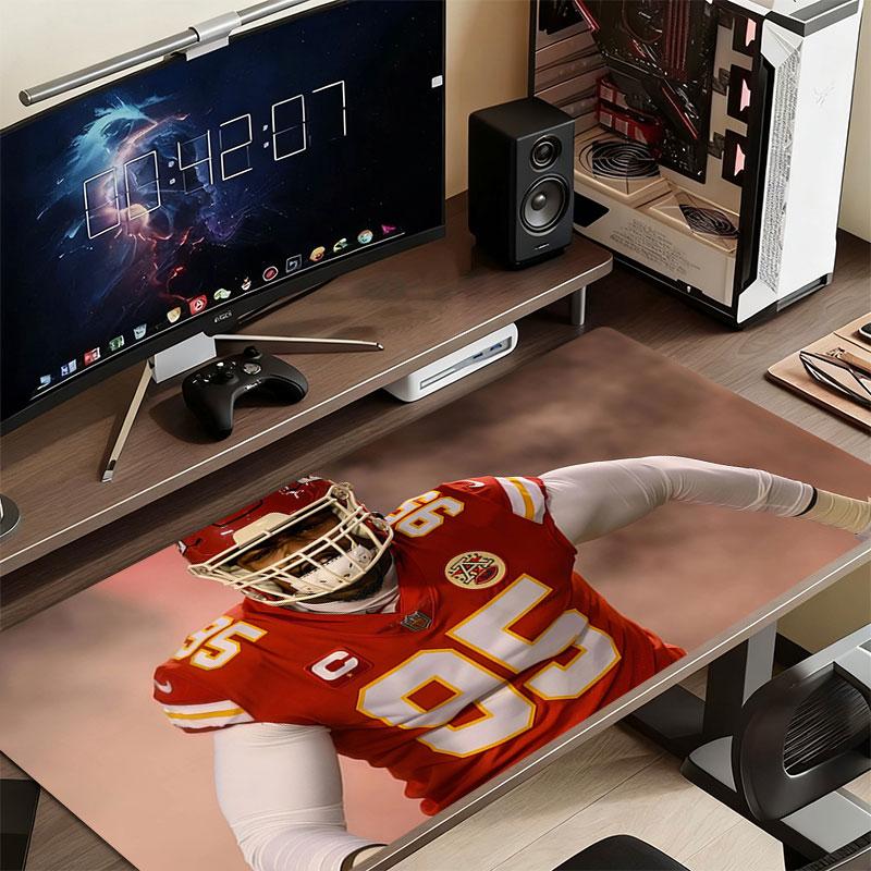 Chris Jones Mouse Pad, Large Gaming Desk Mat, Non-slip XXL Mousepad for Laptop & Tablet, Mini PC Playmat with Stitched Edges