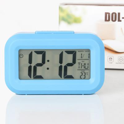 Многофункциональный цифровой будильник с электронным цифровым экраном, настольные часы с дисплеем даты и температуры с ночной подсветкой