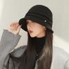 Spring And Autumn Hat Women'S Season Solid Color Curled Brim Bucket Hat Japanese Literary And Artistic Versatile Washbasin Hat