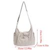Fashion Unisex Underarm Bag Adjustable Closure Practical Cloth Shoulder Bag Office Commute Outdoor Activities  White