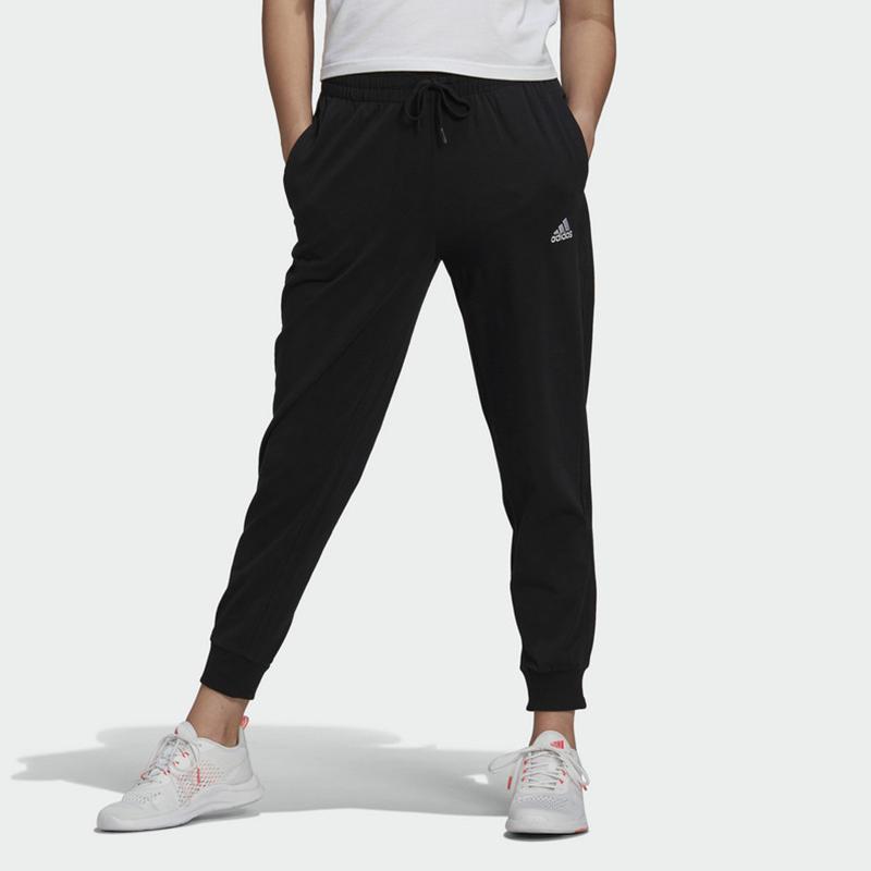 Adidas Casual Knitted Drawstring Sweatpants Women Bottoms Black GM5624