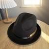 Fish Bones Design Wool Felt Fedora Hat Multi Color Dress Hat Western Style Jazz Hat  Casual Travel