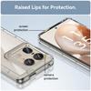 For Motorola Edge 50 Ultra 5G Case WANLONFENG MF Series TPU Acrylic Clear Phone Cover with Tempered Glass Film