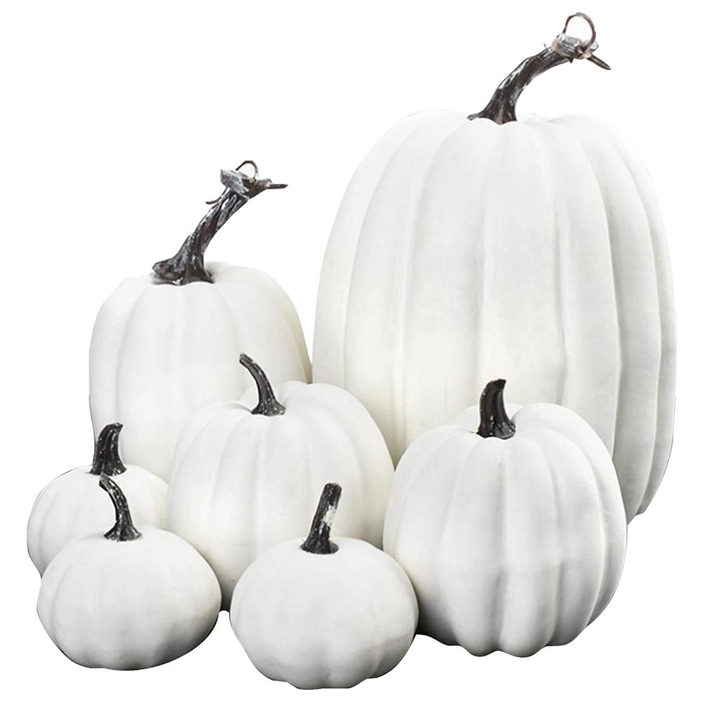 7 шт. имитация тыквы модель поддельный овощ Хэллоуин DIY ремесло домашний стол дисплей день рождения свадьба осень урожай декор