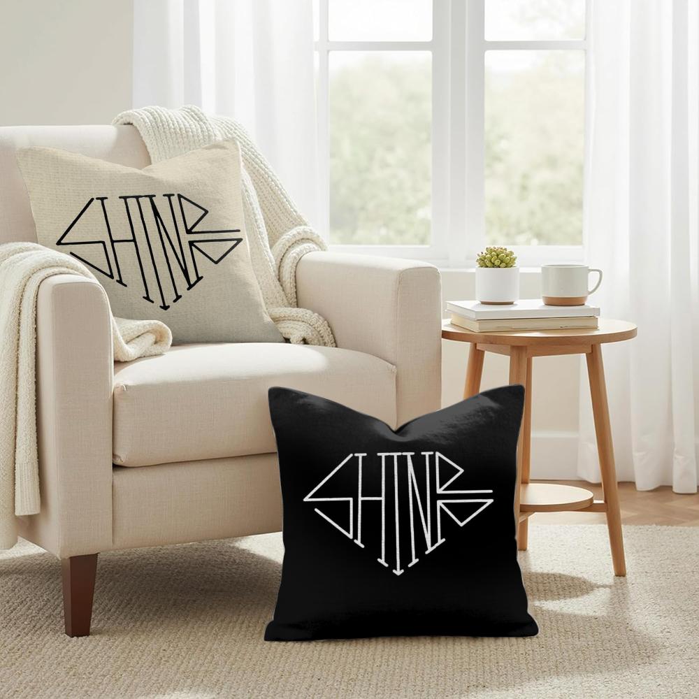 Классическая наволочка SSHINee Cushion Cover Натуральный лен Органическая ткань Двусторонняя печать Подушки для дивана Домашний декор
