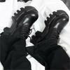 Fashion 2025 Retro Platform Derby Shoes Women's Chunky Lug Sole Round Toe Lace-Up Casual Spring Boots Trendy Versatile Boot