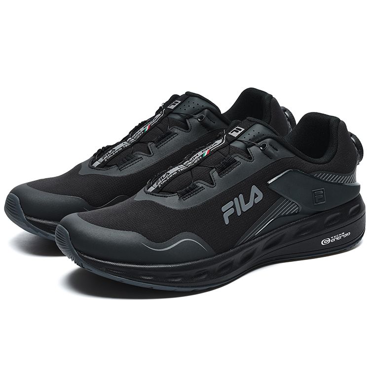 Fila Lynx Ткань буа TPU Спорт Простые Низкие Кроссовки для Повседневной Носки Мужские кроссовки Угольно-черный A12M231210FSL