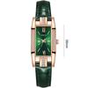 With Diamond Luxury Women Square Wristwatch Ladies Quartz Watch Leather Strap Bracelet Wrist
