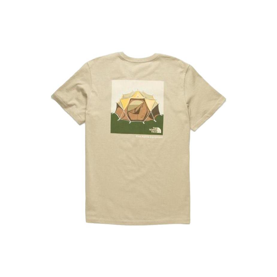 THE NORTH FACE T-Shirts Men's Khaki Crew Neck Moderate Straight Fit NF0A4A9L-ZDL
