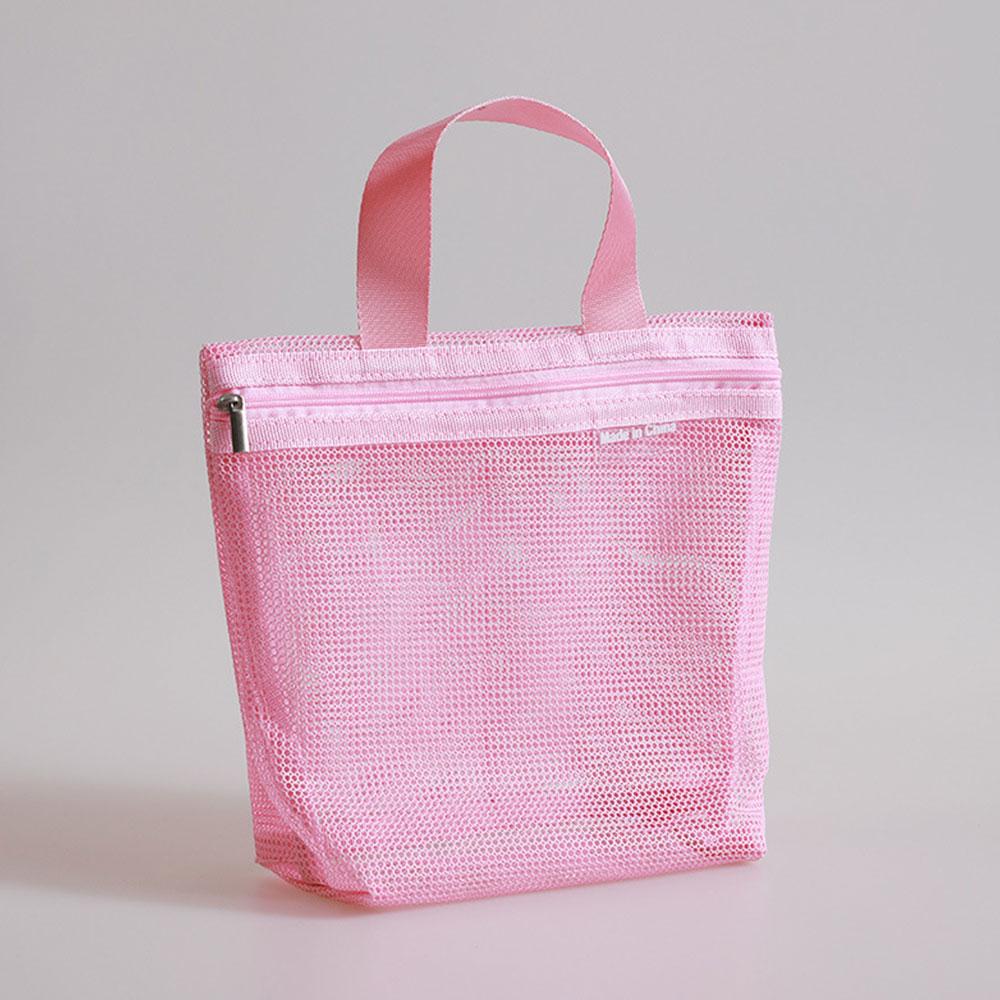 Mesh Makeup Toiletry Storage Bags Portable Travel Makeup Handbags Shower Tools Organizer Hanging Cosmetic Organizer Pouch