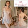 Women's Lightweight Sheer Mesh Floral Underwire Push Up Halter Tie Cami Sleep Dress
