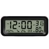 Solar Car Digital Clock Portable Multifunctional Electronic Time Monitors Calendar Date Temperature Humidity LCD Display