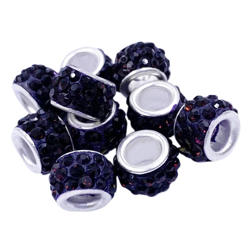 10 шт. 12 мм большое отверстие CZ хрустальные бусины горный хрусталь разделитель подвески подходят для браслет ожерелье DIY ювелирные аксессуары