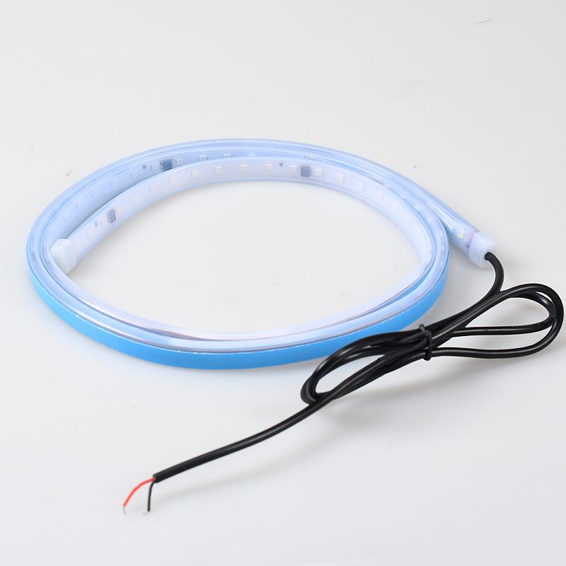 Украшение двери автомобиля, приветственные световые полосы, стробоскопические мигающие огни, безопасность, 12 В, 120 см, светодиодное предупреждение об открытии, светодиодная лента для лампы окружающего освещения, авто