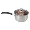 Milk Pot for Stove Top Stainless Steel with Lid Single Handle Saucepan Household Kitchen Utensils