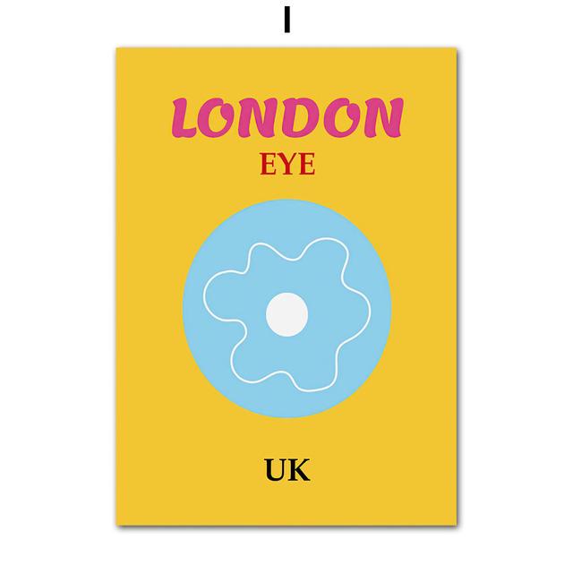 Рамка из цельного дерева Матисс Тропические растения Эйфелева башня Плакаты сглаза и принт Wall Art Холст Картины Картины Украшение гостиной