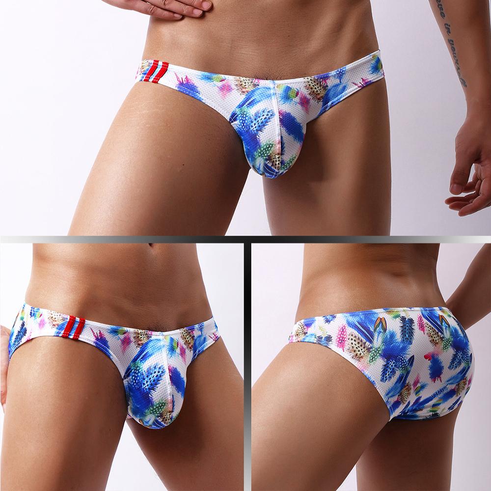 Мужские сексуальные трусы для плавания Бикини Купальники Купальник Пляжная одежда Цветочные стринги Нижнее белье