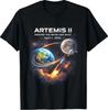 Футболка с изображением запуска ракеты Artemis II к Луне в 2026 году