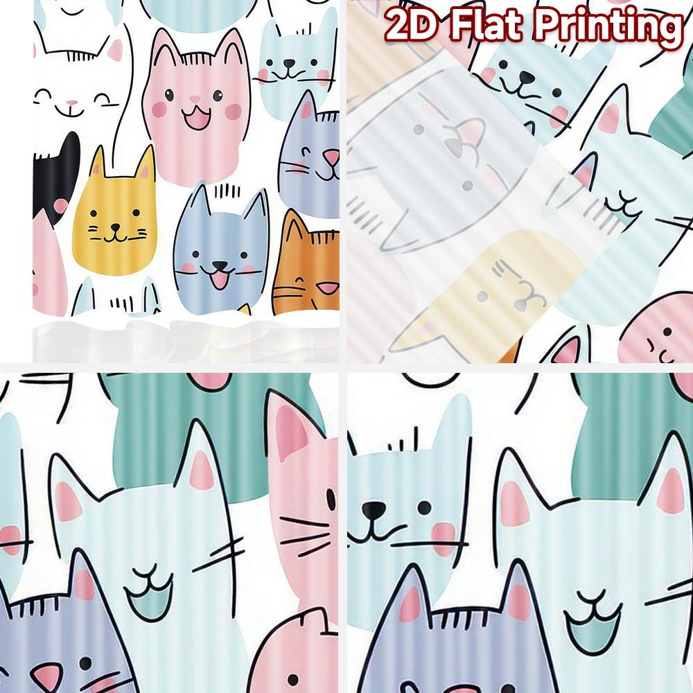 2D flat Photography Backdrop Background cloth Colorful Coon Cats 100% Polyester Anniversary Perfect for Holiday celebration