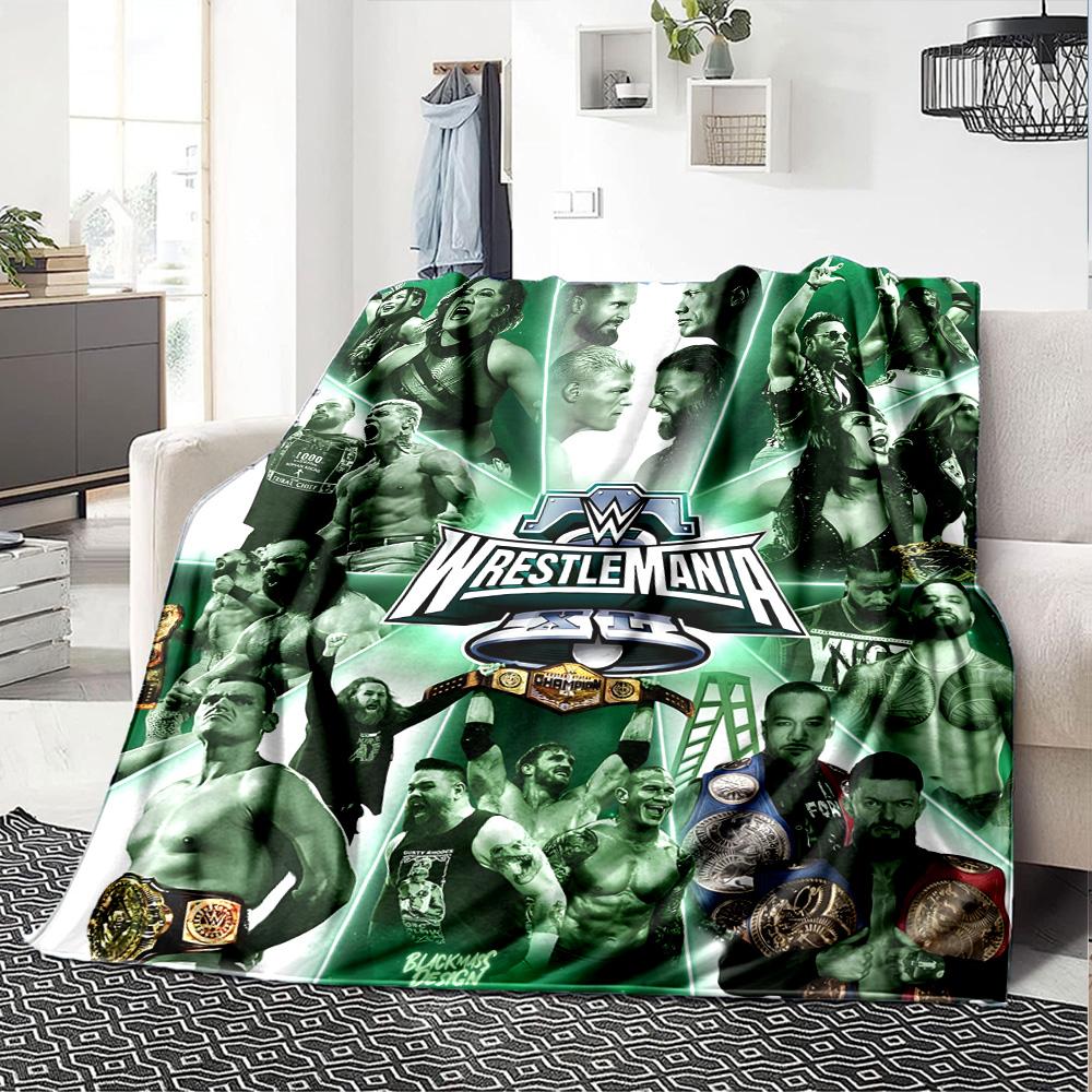 Wrestlemania Blanket Comfortable Great for Bed Livingroom Couch for All Seasons Digital Print Perfect Gift for Relatives and Friends