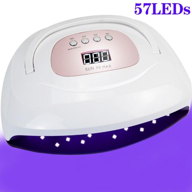 57 светодиодов, большая мощность, сушилка для геля для ногтей, светодиодная УФ-лампа с автоматическим датчиком, режим низкой температуры, сушилка для лака для ногтей, лампа для дизайна ногтей, маникюрная машина