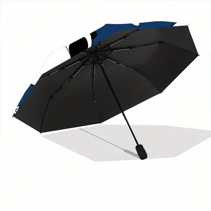 1pc Panda Snowflake Automatic Open/close, All-Season Portable Folding Umbrella, Travel, Everyday, Formal Events - Compact Luxury Parasol, Outdoor Acce
