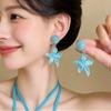 Exquisite Geometric Starfish Pendant Drop Dangle Earrings For Women Bohemia Colorful Shell Tassel Earrings Fashion Party Jewelry Gifts