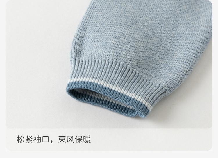 David Bella Boys' Sweater Winter New Children's Hoodie Baby Pure Cotton Knitted Sweater