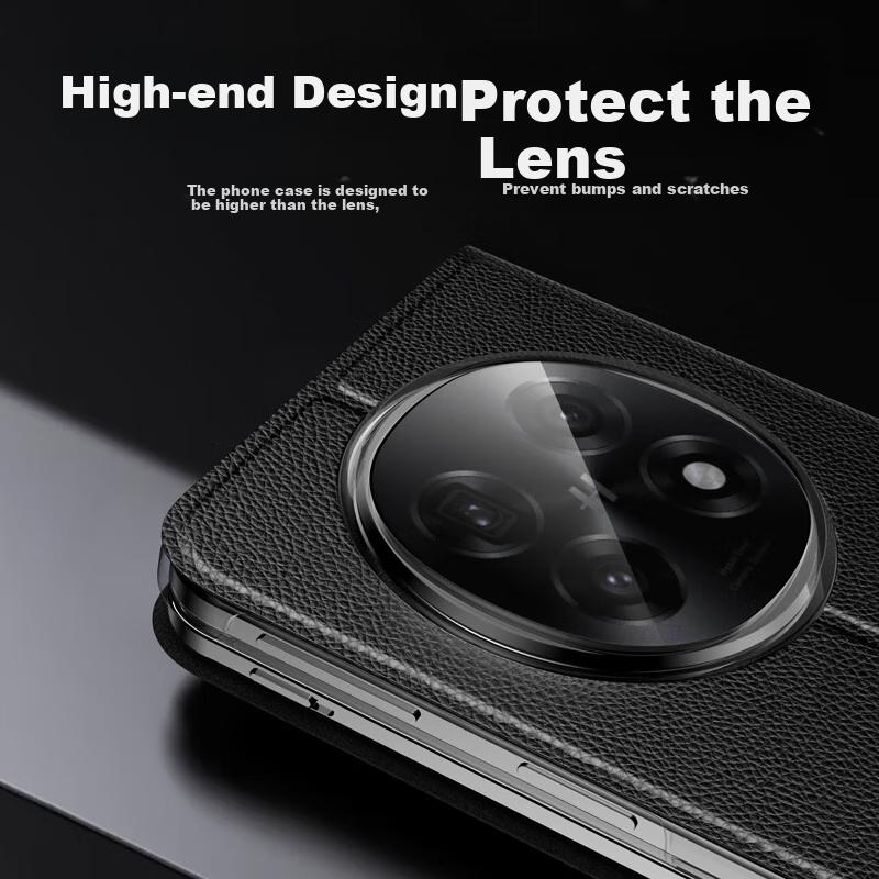 Магнитный смарт-чехол-книжка Zhilangni для складного телефона OPPO Find N5, Чехол-подставка из натуральной кожи с полной защитой от падения для мужчин и женщин
