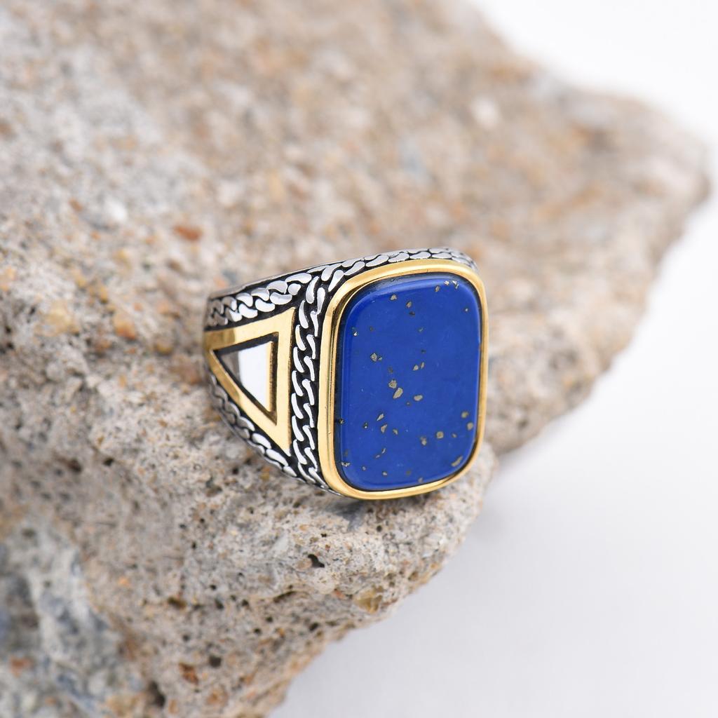 R3427 Мужские высококачественные кольца из нержавеющей стали 316L с ониксом разных форм, трендовые украшения