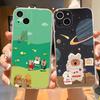 Корея Коала Динотенг Милый Чехол для Телефона Для iPhone 15 Pro Max 14 16 Plus 11 12 Mini 13 Pro 7 8 X XR XS SE Прозрачная Задняя Крышка