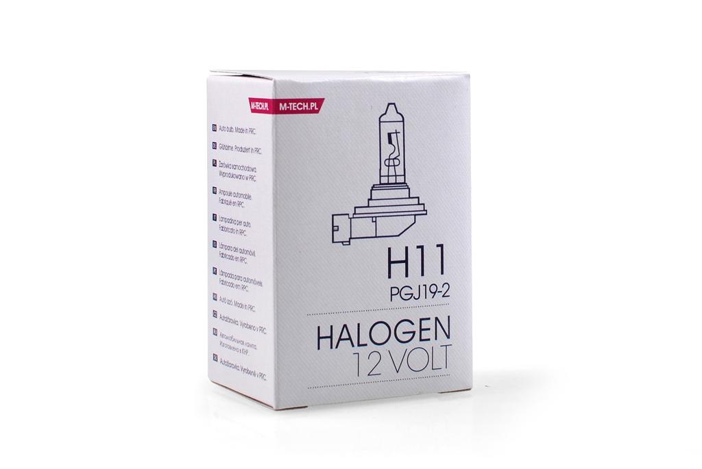 H11 Halogen Bulb PGJ19-2 55W 12V -Tech