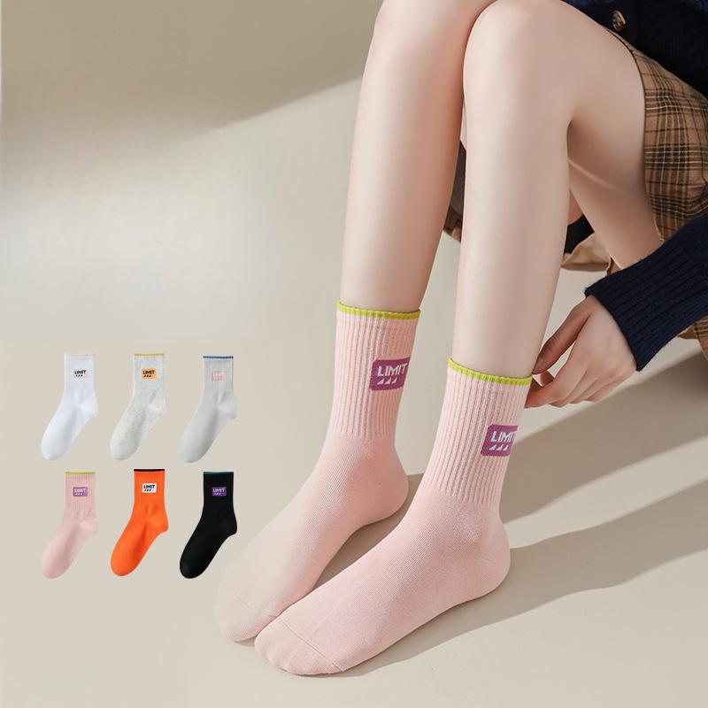 Female Spring and Autumn Pure Cotton Anti Odor Anti Sweat Socks
